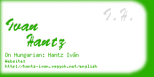 ivan hantz business card